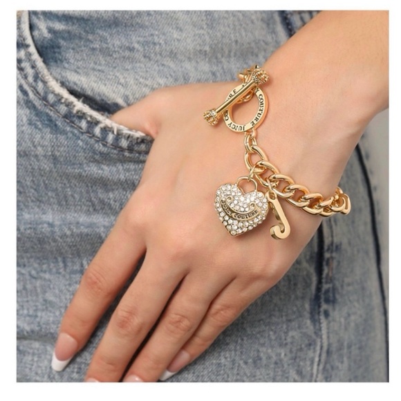 Juicy Couture Gold Heart Charm Bracelet - Picture 2 of 3
